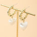 Wholesale Simple Metal Earrings JDC-ES-NZ067 Earrings 奈珠 EZ3985jinse Wholesale Jewelry JoyasDeChina Joyas De China