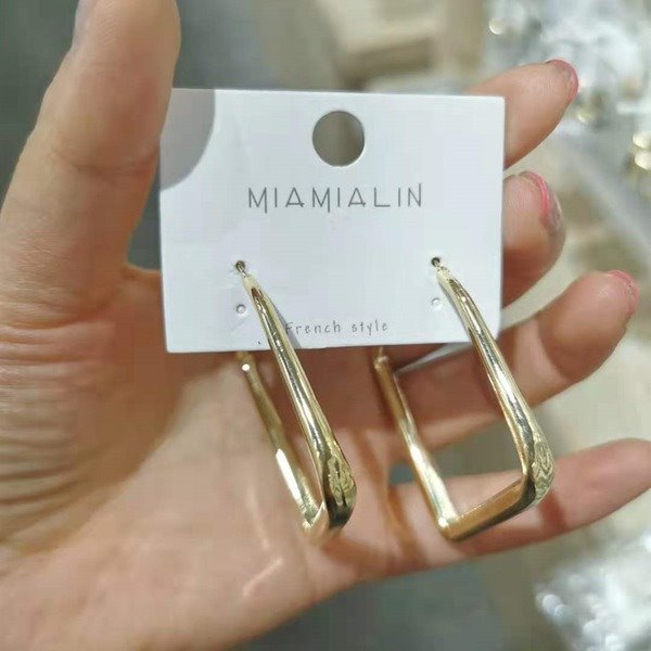 Wholesale Simple Metal Earrings JDC-ES-WN014 Earrings 薇妮 Wholesale Jewelry JoyasDeChina Joyas De China