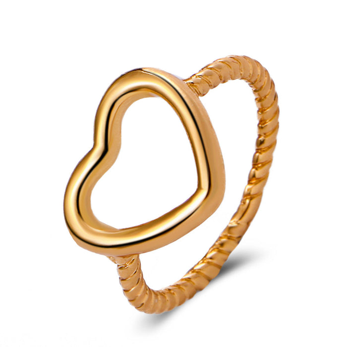 Wholesale simple metal love ring JDC-RS-A408 Rings JoyasDeChina 01kc gold Wholesale Jewelry JoyasDeChina Joyas De China