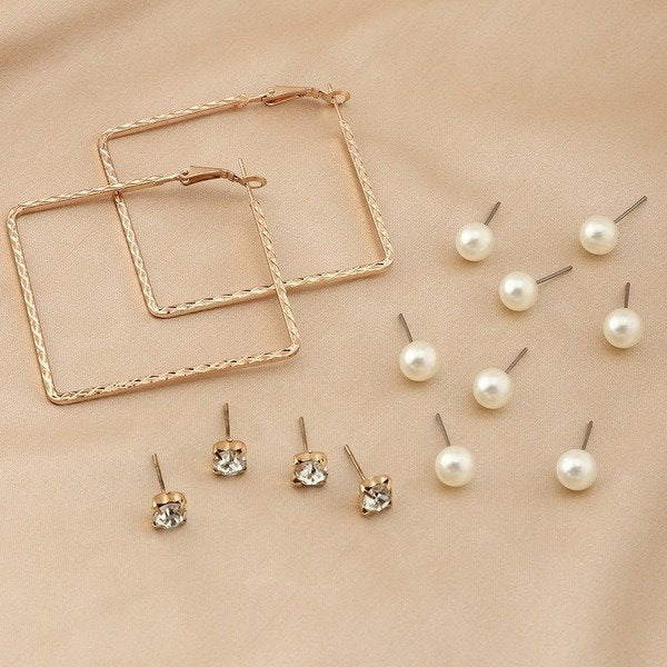 Wholesale Simple Metal Pearl Earrings JDC-ES-NZ068 Earrings 奈珠 Wholesale Jewelry JoyasDeChina Joyas De China