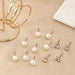 Wholesale Simple Metal Pearl Geometric Earrings JDC-ES-NZ069 Earrings 奈珠 Wholesale Jewelry JoyasDeChina Joyas De China