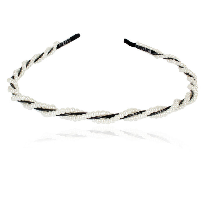 Wholesale simple pearl hair hoop JDC-HD-GSTC012 Headband JoyasDeChina 9500-14 Wholesale Jewelry JoyasDeChina Joyas De China