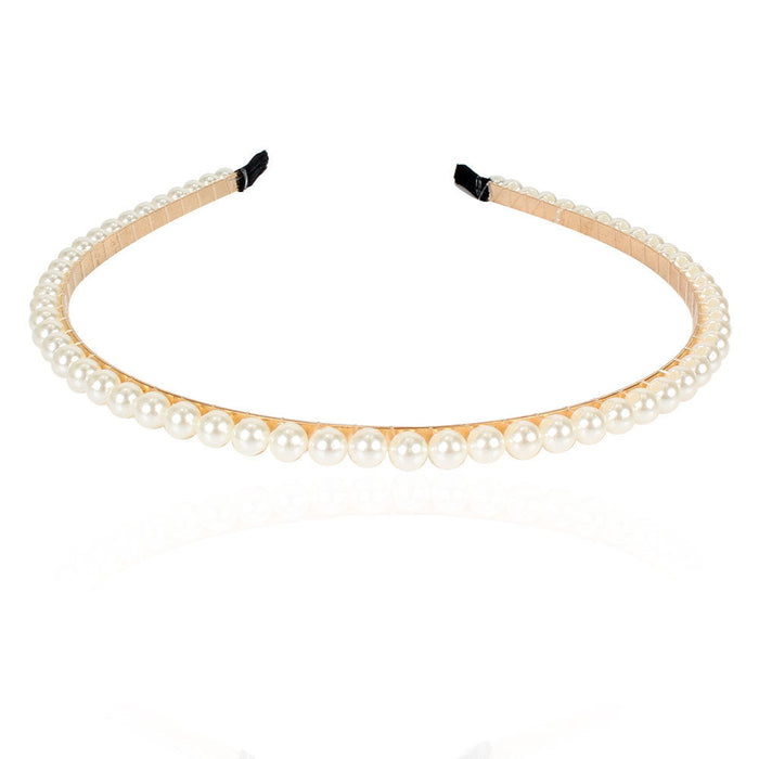 Wholesale simple pearl hair hoop JDC-HD-GSTC012 Headband JoyasDeChina Nov-00 Wholesale Jewelry JoyasDeChina Joyas De China