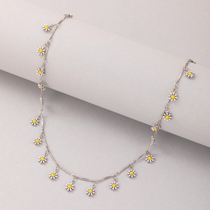 Wholesale simple popular Daisy Oil Drop Necklaces JDC-NE-C240 Necklaces 陌茗 17791 Wholesale Jewelry JoyasDeChina Joyas De China