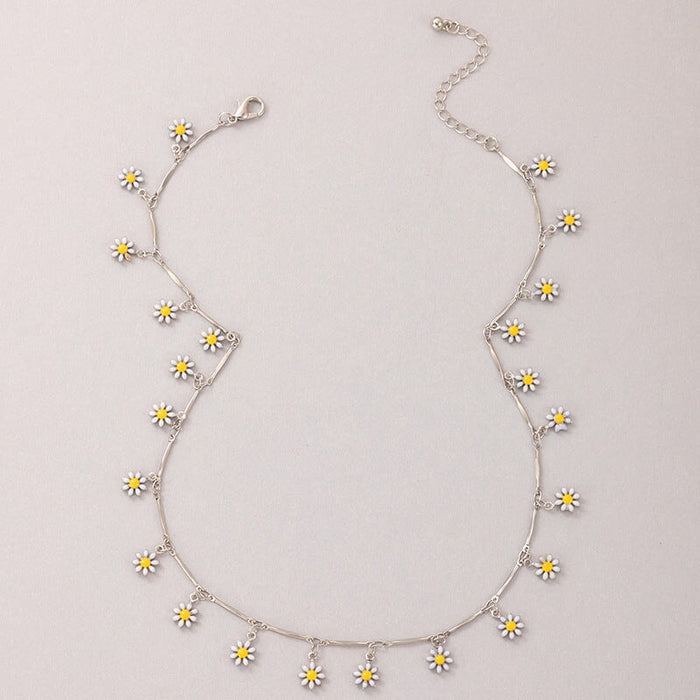 Wholesale simple popular Daisy Oil Drop Necklaces JDC-NE-C240 Necklaces 陌茗 Wholesale Jewelry JoyasDeChina Joyas De China