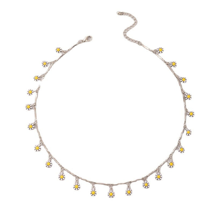 Wholesale simple popular Daisy Oil Drop Necklaces JDC-NE-C240 Necklaces 陌茗 Wholesale Jewelry JoyasDeChina Joyas De China