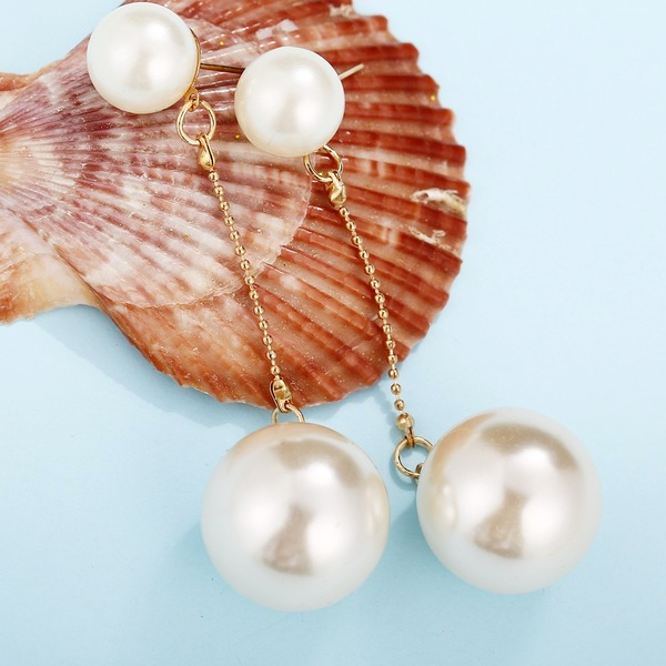 Bulk Jewelry wholesale Simple single pearl pendant earrings  JDC-ES-f109 Wholesale factory from China YIWU China