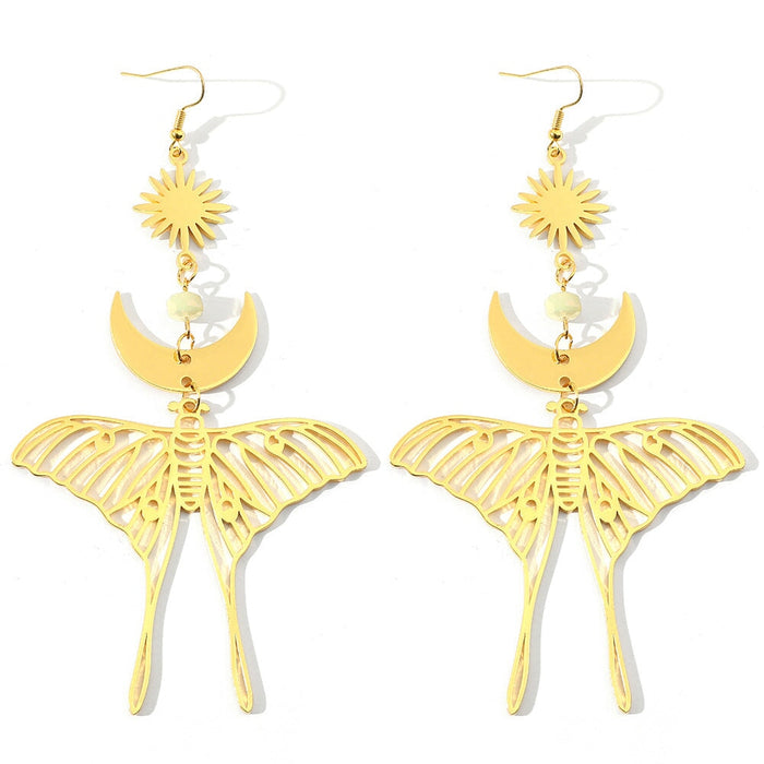 Wholesale simple tassel Butterfly Earrings MOQ≥2 JDC-ES-ZhuoX008 Earrings 卓星 Wholesale Jewelry JoyasDeChina Joyas De China