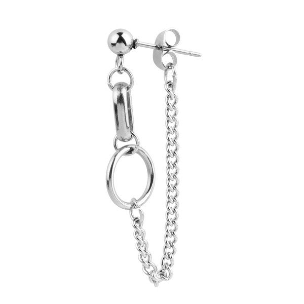 Wholesale simple titanium steel tassel earrings JDC-ES-GSGL002 Earrings 谷力 Wholesale Jewelry JoyasDeChina Joyas De China