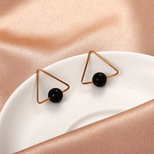 Wholesale simple triangular Pearl Earrings JDC-ES-D609 Earrings JoyasDeChina Wholesale Jewelry JoyasDeChina Joyas De China