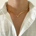 Wholesale Simple V-shaped Copper Chain Necklace JDC-NE-DN057 Necklaces 道妮 Wholesale Jewelry JoyasDeChina Joyas De China