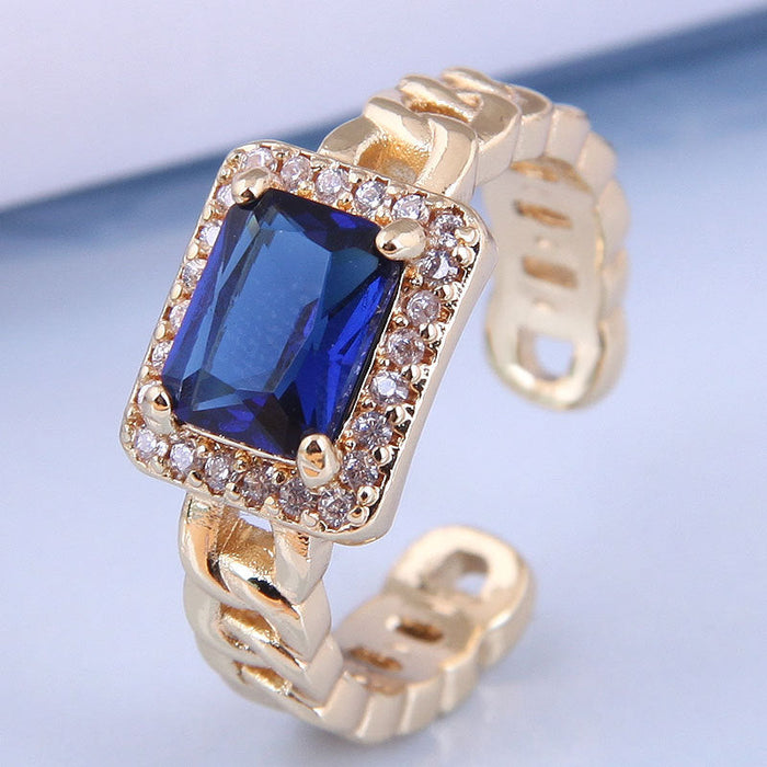 Wholesale simple zircon personalized open ring JDC-RS-WY081 Rings JoyasDeChina 3# Wholesale Jewelry JoyasDeChina Joyas De China