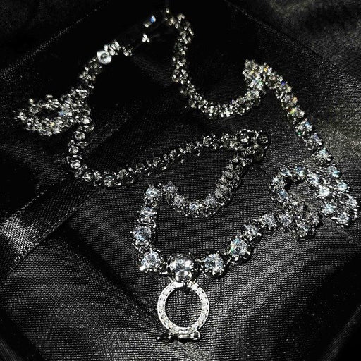 Wholesale simulation diamond copper necklace JDC-NE-ZhenR002 Necklaces 臻荣 Wholesale Jewelry JoyasDeChina Joyas De China