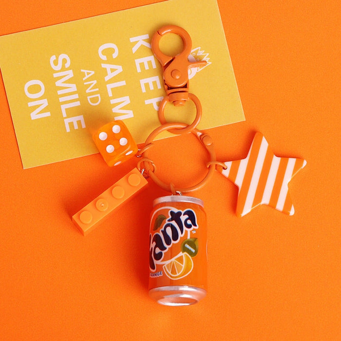 Wholesale Simulation Plastic Beverage Bottle Keychain JDC-KC-QiaM004 Keychains 恰美 Wholesale Jewelry JoyasDeChina Joyas De China