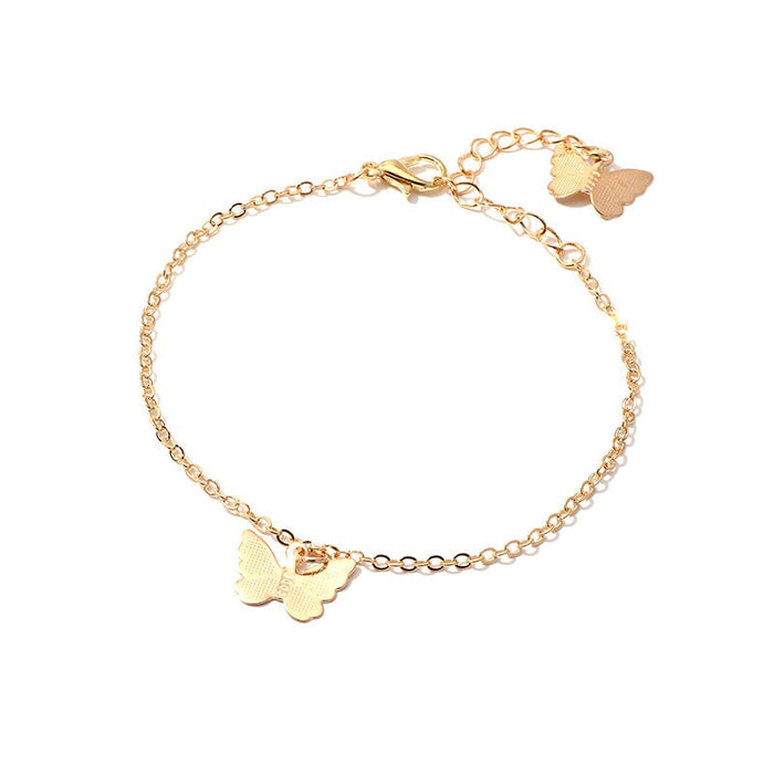 Wholesale single layer butterfly alloy bracelet JDC-BT-NZ038 Bracelet 奈珠 Wholesale Jewelry JoyasDeChina Joyas De China