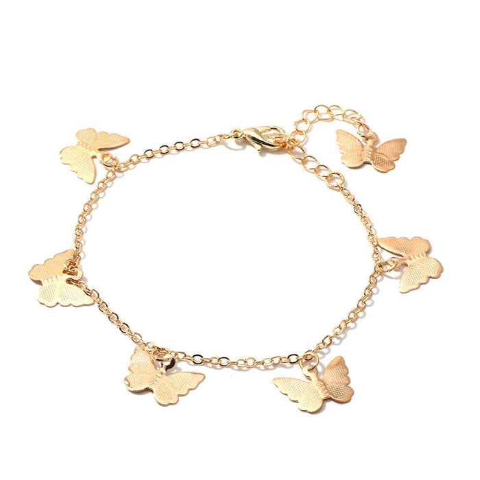 Wholesale single layer butterfly alloy bracelet JDC-BT-NZ038 Bracelet 奈珠 BZ1175jinse Wholesale Jewelry JoyasDeChina Joyas De China