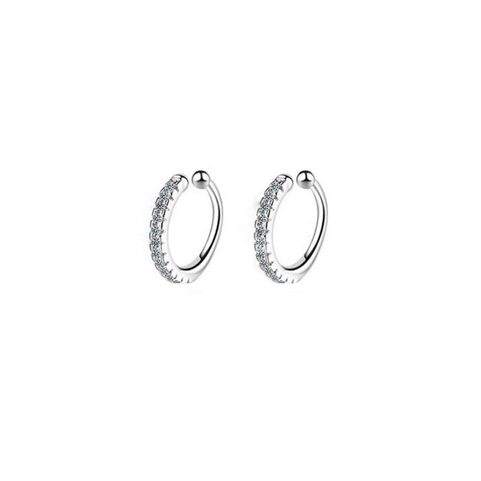 Wholesale Single Row Drill Earrings Sterling Silver Jewelry JDC-ES-JianM039 Earrings 简漫 E1029 1 Wholesale Jewelry JoyasDeChina Joyas De China
