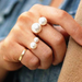 Bulk Jewelry Wholesale size pearl joint ring JDC-RS-b003 Wholesale factory from China YIWU China