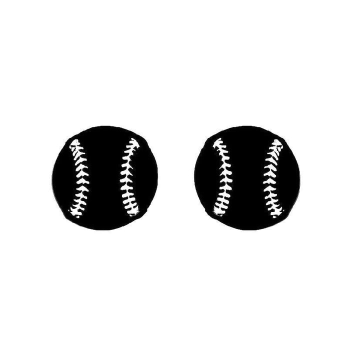 Wholesale skates sports soccer basketball stainless steel earrings MOQ≥2 JDC-ES-MOSHU001 Earrings 舒莫 409 dumb black Wholesale Jewelry JoyasDeChina Joyas De China