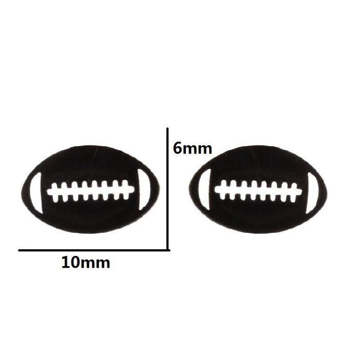 Wholesale skates sports soccer basketball stainless steel earrings MOQ≥2 JDC-ES-MOSHU001 Earrings 舒莫 48 dumb black Wholesale Jewelry JoyasDeChina Joyas De China