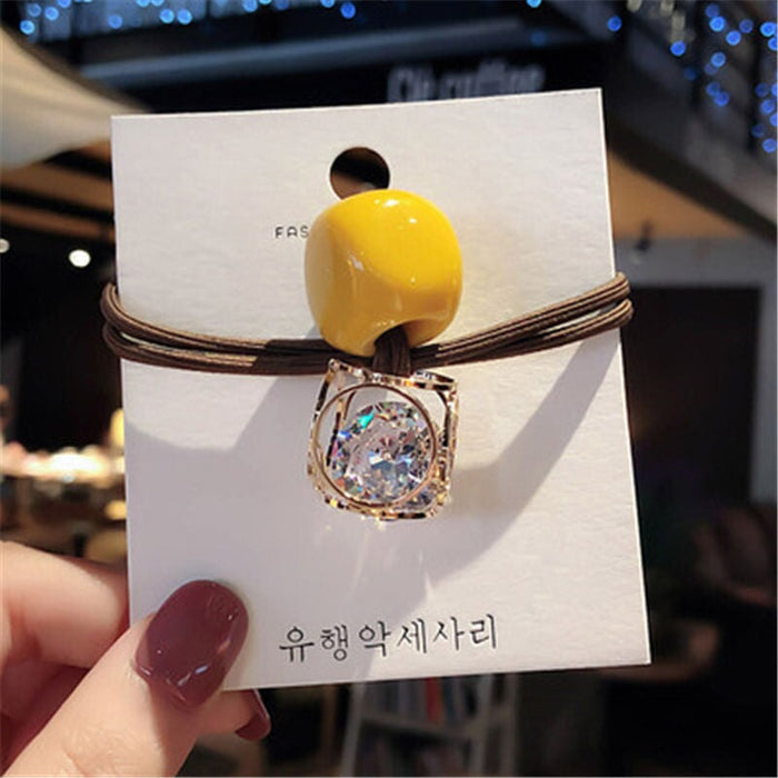 Wholesale skeleton crystal hair cord JDC-HS-DR002 Hair Scrunchies 蒂锐 Wholesale Jewelry JoyasDeChina Joyas De China