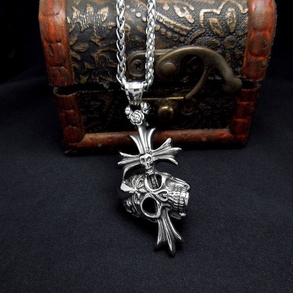 Wholesale Skull Cross Alloy Necklace Pendant Charms JDC-CS-WenT002 charms 润涛 Wholesale Jewelry JoyasDeChina Joyas De China