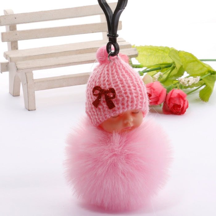 Wholesale Sleeping Doll Hair Ball Keychain JDC-KC-QiShi005 Keychains 奇释 Wholesale Jewelry JoyasDeChina Joyas De China