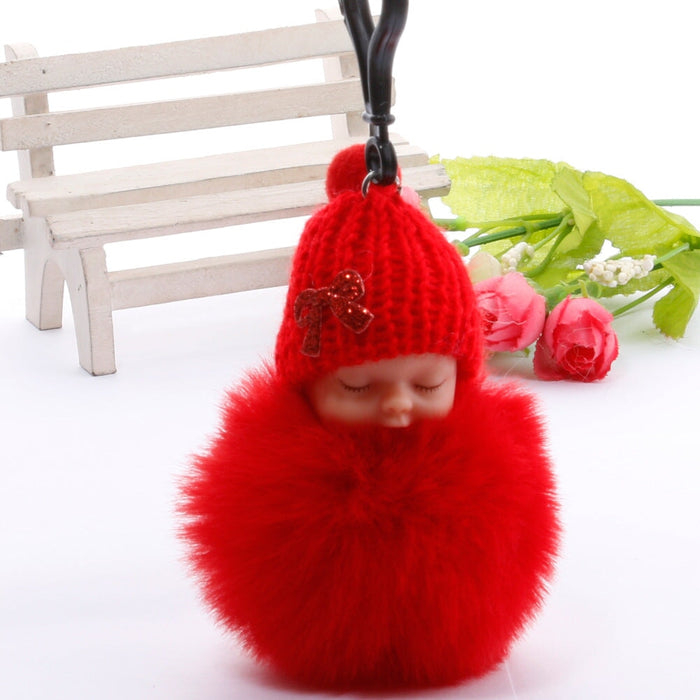 Wholesale Sleeping Doll Hair Ball Keychain JDC-KC-QiShi005 Keychains 奇释 Wholesale Jewelry JoyasDeChina Joyas De China