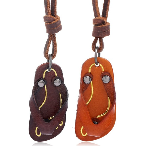 Bulk Jewelry Wholesale slipper leather necklaces JDC-MNE-PK039 Wholesale factory from China YIWU China