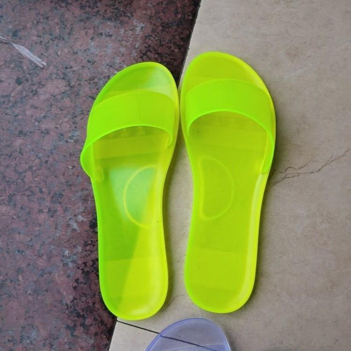 Bulk Jewelry Wholesale Slippers Yellow crystal jelly JDC-SP-HY001 Wholesale factory from China YIWU China