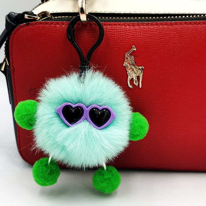 Wholesale small briquette imitation card rabbit hair keychain JDC-KC-QiShi009 Keychains 奇释 Wholesale Jewelry JoyasDeChina Joyas De China