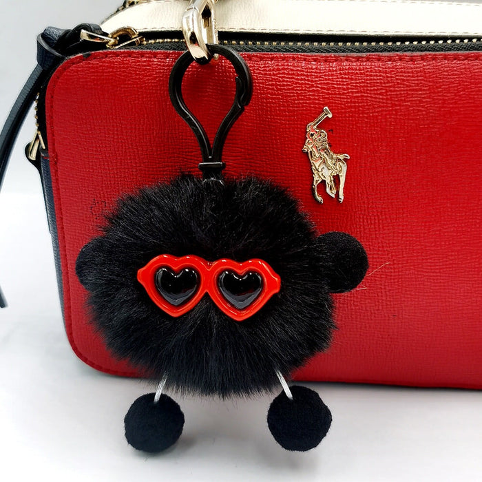 Wholesale small briquette imitation card rabbit hair keychain JDC-KC-QiShi009 Keychains 奇释 Wholesale Jewelry JoyasDeChina Joyas De China