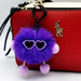 Wholesale small briquette imitation card rabbit hair keychain JDC-KC-QiShi009 Keychains 奇释 purple 7cm Wholesale Jewelry JoyasDeChina Joyas De China