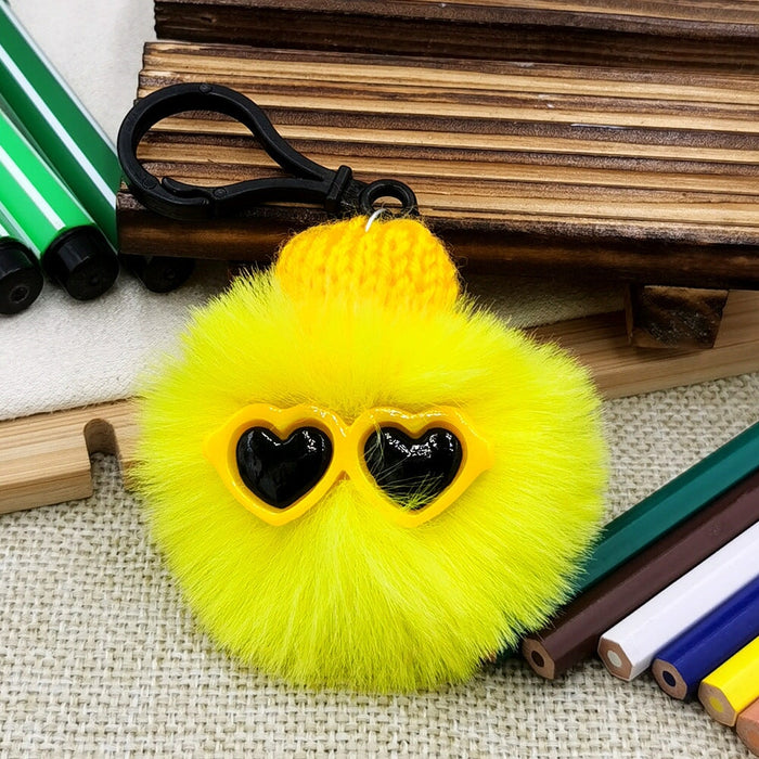 Wholesale small briquette plush keychain JDC-KC-QiShi008 Keychains 奇释 Yellow 7cm Wholesale Jewelry JoyasDeChina Joyas De China