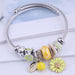 Wholesale small daisy beaded alloy bracelet JDC-BT-GSXINY067 Bracelet JoyasDeChina yellow Wholesale Jewelry JoyasDeChina Joyas De China
