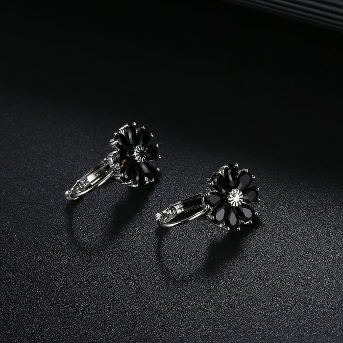 Wholesale small flower colorful zircon earrings MOQ≥2 JDC-ES-Kas001 Earrings 卡诗 Wholesale Jewelry JoyasDeChina Joyas De China