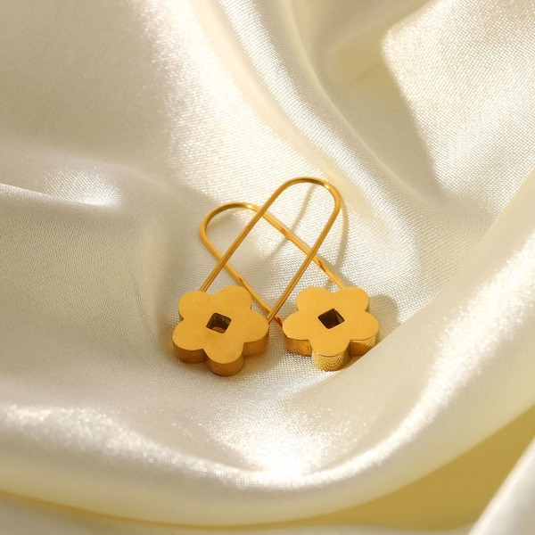 Wholesale small flower paper clip Shape Earrings JDC-ES-JD126 Bracelet JoyasDeChina Wholesale Jewelry JoyasDeChina Joyas De China