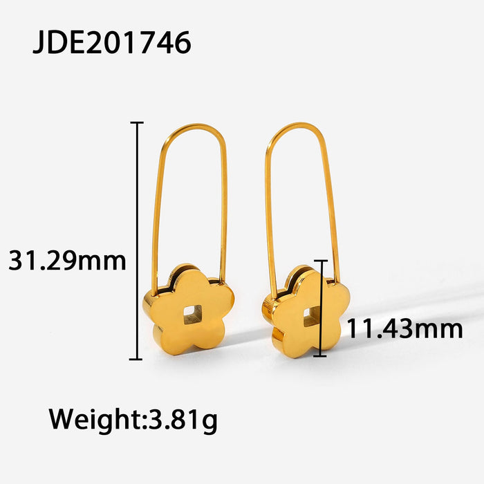 Wholesale small flower paper clip Shape Earrings JDC-ES-JD126 Bracelet JoyasDeChina JDE201746 Wholesale Jewelry JoyasDeChina Joyas De China