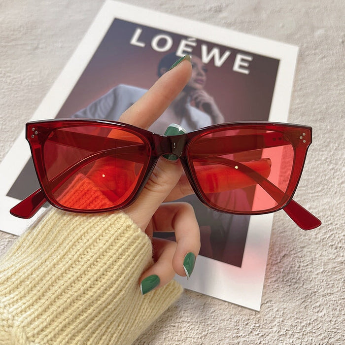 Wholesale small frame cat's eye red fashion sunglasses JDC-SG-JinF038 Sunglasses 季丰 hei hui Wholesale Jewelry JoyasDeChina Joyas De China