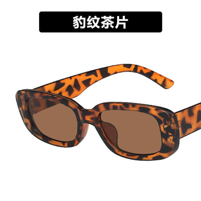 Wholesale Small Frame PC Sunglasses Simple Square JDC-SG-KD109 Sunglasses 珂盾 Leopard tea slices 1 Wholesale Jewelry JoyasDeChina Joyas De China