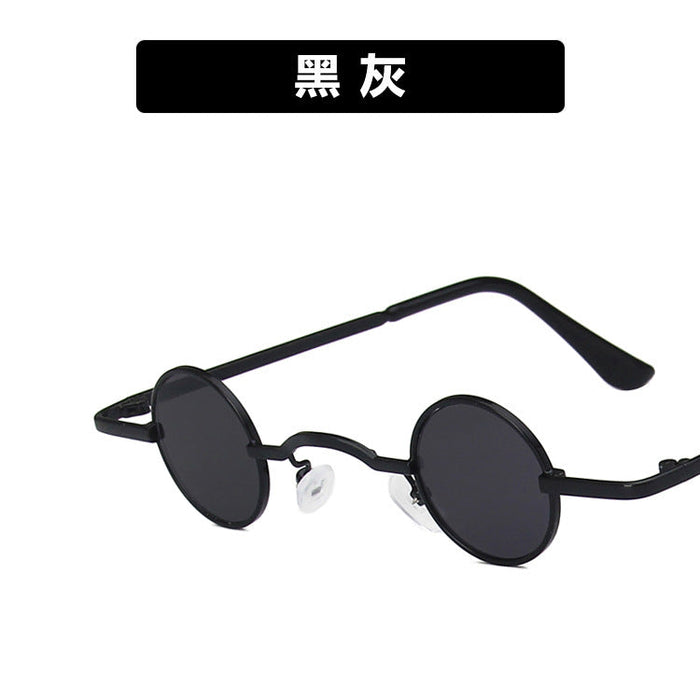 Wholesale small round frame resin lens metal children's sunglasses JDC-SG-GSKD037 Sunglasses JoyasDeChina black As shown Wholesale Jewelry JoyasDeChina Joyas De China