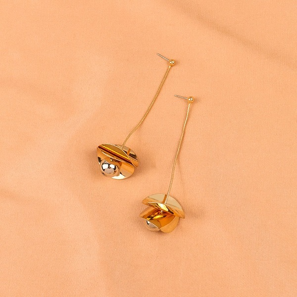 Wholesale small round piece pendant tassel alloy earrings JDC-ES-LSY038 Earrings JoyasDeChina Wholesale Jewelry JoyasDeChina Joyas De China