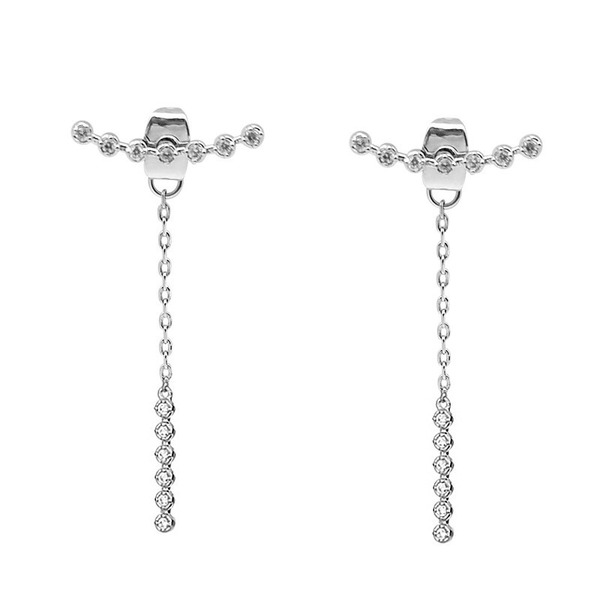 wholesale smile earrings Sterling Silver Jewelry JDC-ES-JianM034 Earrings 简漫 Wholesale Jewelry JoyasDeChina Joyas De China