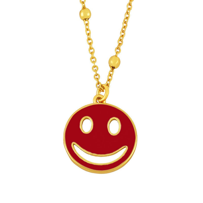 Wholesale smile expression hip hop punk neckchain JDC-NE-AS570 Necklaces 翱昇 Wholesale Jewelry JoyasDeChina Joyas De China