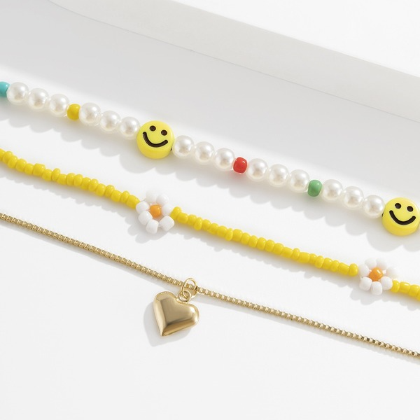 Bulk Jewelry Wholesale smiley face beads/imitation pearls/acrylic necklaces JDC-NE-KJ052 Wholesale factory from China YIWU China