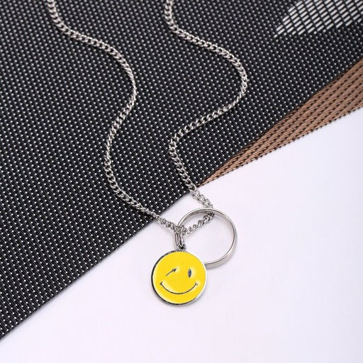 Wholesale smiley face does not fade titanium steel necklace JDC-NE-ChenY021 Necklaces 晨远 Wholesale Jewelry JoyasDeChina Joyas De China