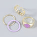 Wholesale smiley face hollowed out alloy rings 4-piece set JDC-RS-JL169 Rings JoyasDeChina purple Wholesale Jewelry JoyasDeChina Joyas De China