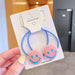 Wholesale smiley hair rope high elastic rubber band JDC-HS-GSHX050 Hair Scrunchies 恒曦 blue Wholesale Jewelry JoyasDeChina Joyas De China