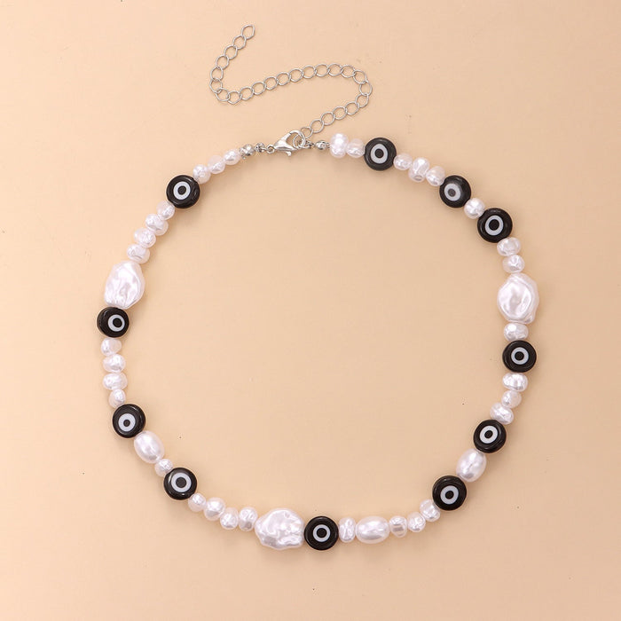 Wholesale smiling face expression pearl necklace Bohemian Necklace JDC-NE-YinH003 Necklaces 颖皓 Wholesale Jewelry JoyasDeChina Joyas De China