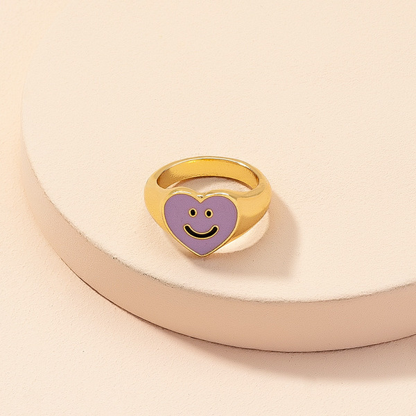 Bulk Jewelry Wholesale smiling face love ring JDC-RS-AYN012 Wholesale factory from China YIWU China